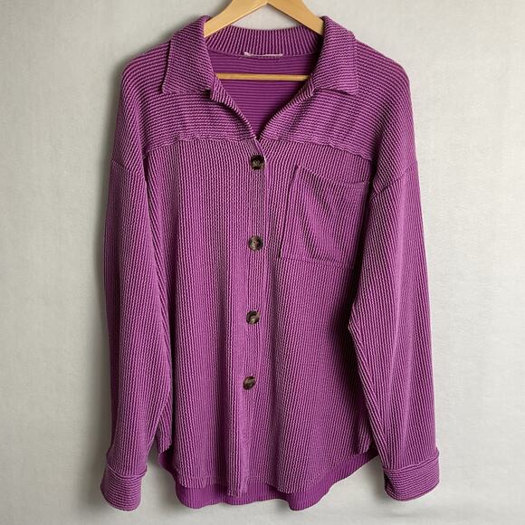 Reborn J the plus Womens Button Up Cardigan Violet Large - Picture 2 of 10